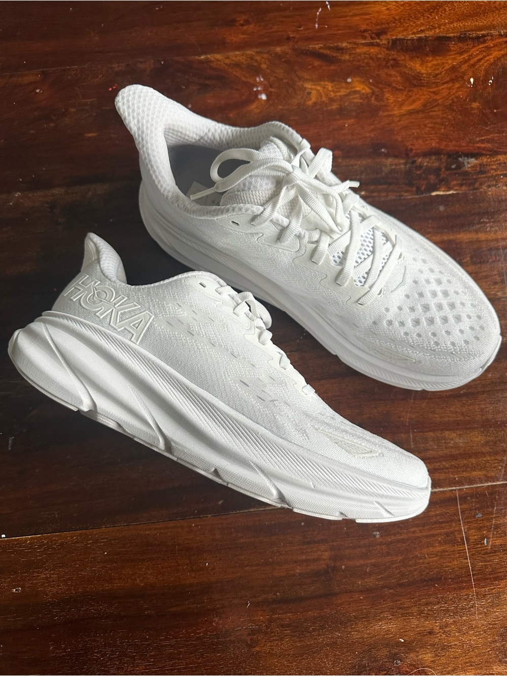 Hoka Womens All-White Road Running Sneakers